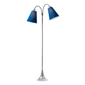 Fodg�nger Gulvlampe - Krom - Havbl�/Havbl� - Nielsen Light