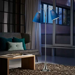 Fodg�nger Gulvlampe - Krom - Havbl�/Havbl� - Nielsen Light