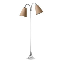 Fodg�nger Gulvlampe - Krom - Lys Nougat/Lys Nougat - Nielsen Light