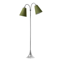 Fodg�nger Gulvlampe - Krom - M�rk Armygr�n/M�rk Armygr�n - Nielsen Light
