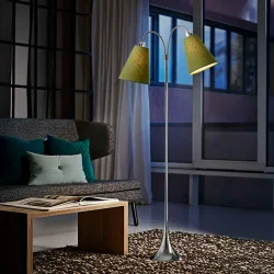 Fodg�nger Gulvlampe - Krom - M�rk Armygr�n/M�rk Armygr�n - Nielsen Light