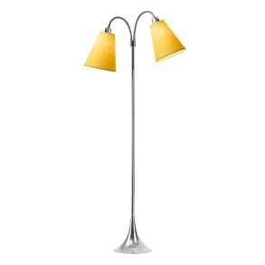 Fodg�nger Gulvlampe - Krom - Sennepsgul/Sennepsgul - Nielsen Light