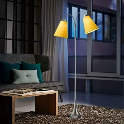 Fodg�nger Gulvlampe - Krom - Sennepsgul/Sennepsgul - Nielsen Light