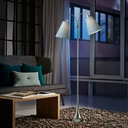 Fodg�nger Gulvlampe - Krom - St�vet Bl�/St�vet Bl� - Nielsen Light