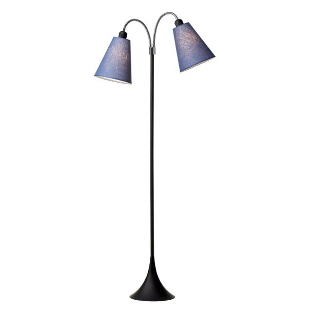 Fodgnger Gulvlampe - Sort/Dalabl - Nielsen Light