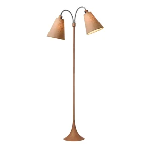 Fodg�nger Gulvlampe - Tr�look - Lys Nougat/Lys Nougat - Nielsen Light