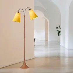 Fodg�nger Gulvlampe - Tr�look - Sennepsgul/Sennepsgul - Nielsen Light