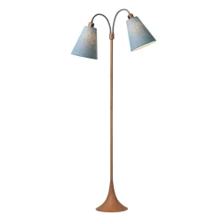 Fodg�nger Gulvlampe - Tr�look - St�vet Bl�/St�vet Bl� - Nielsen Light