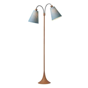 Fodg�nger Gulvlampe - Tr�look - St�vet Bl�/St�vet Bl� - Nielsen Light