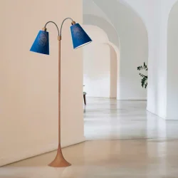 Fodg�nger Gulvlampe - Tr�look - Havbl�/Havbl� - Nielsen Light