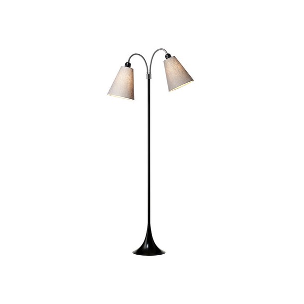 Fodgnger Gulvlampe - Sort - Lysegr - Nielsen Light