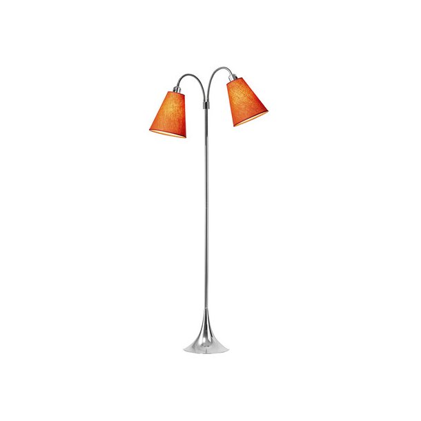 Fodgnger Gulvlampe - Krom/Orange - Nielsen Light