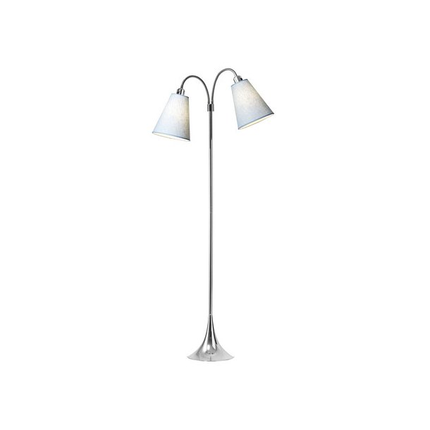 Fodgnger Gulvlampe - Krom/Lysebl - Nielsen Light