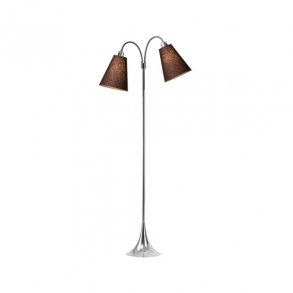 Fodgnger Gulvlampe - Krom/Brun - Nielsen Light