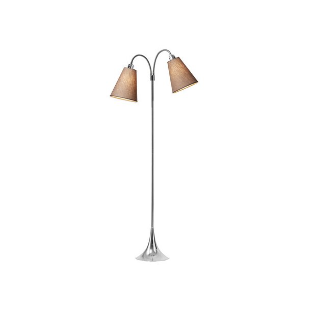 Fodgnger Gulvlampe - Krom/Nougat - Nielsen Light