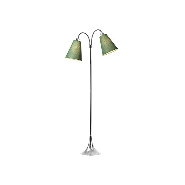 Fodgnger Gulvlampe - Krom - Grsgrn - Nielsen Light