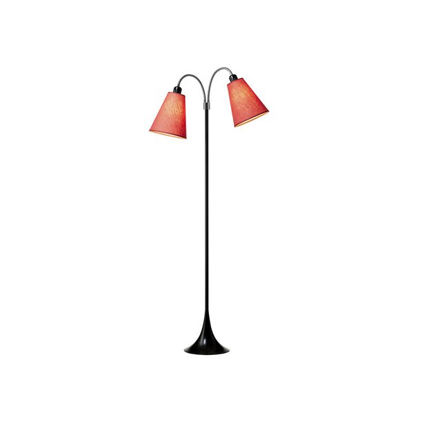 Fodgnger Gulvlampe - Sort/Koral - Nielsen Light