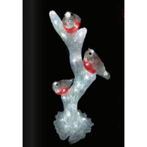 Fugle - Akryl - Lystr - Rd/Gr - 3-Pak - Veli-Line