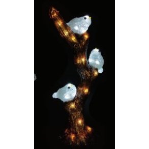 Fugle - Akryl - Lystr - Hvid - 3-Pak - Veli-Line