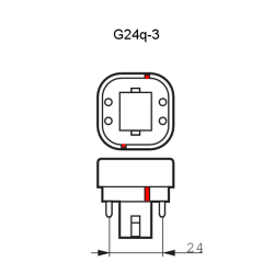 PLD/E - Kompaktlysstofsrr -  G24q-3 (4-pin) - 26W - 840 - Unison