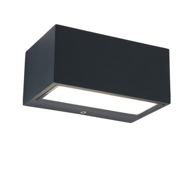 Gemini LED 10W - Vglampe - 4000K - Mrkegr - Lutec