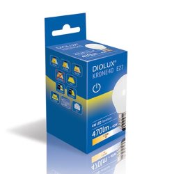 LED krone pre - E27 - Opal - Diolux - 6W - 720LM - 4000K