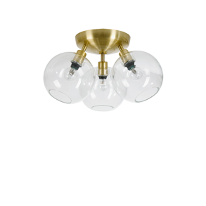 Gloria Plafond - �33 - Messing/Klart Glas - Belid