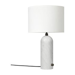 Gravity - Bordlampe - Small - Hvid Marmor / Hvid - GUBI