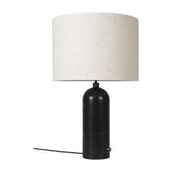 Gravity - Bordlampe - Large - Sort Marmor / Kanvas - GUBI