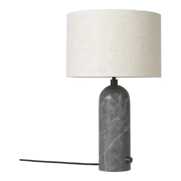 Gravity - Bordlampe - Small - Gr Marmor / Kanvas - GUBI