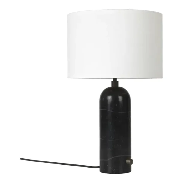 Gravity - Bordlampe - Small - Sort Marmor / Hvid - GUBI