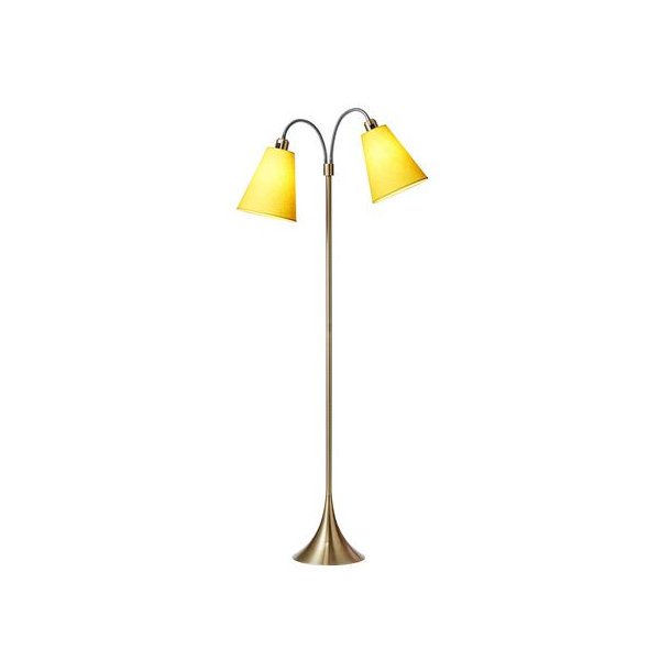 Fodgnger Gulvlampe - Antik Messing/Gul - Nielsen Light