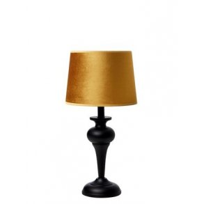 Silke Bordlampe Lille - Guldgul Velour Skrm - Nielsen Light 