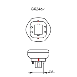 PLT/E - Kompaktlysstofsrr - Gx24q-1 (4-pin) - 13W - 830 - Unison