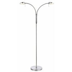 Vegas Gulvlampe - 2 arm - Brstet stl - Halo Design