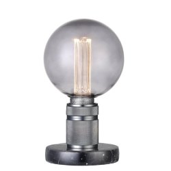 Halo Bordlampe E27 - Gun Black/Marmor fod - Halo Design