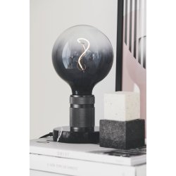 Halo Bordlampe E27 - Gun Black/Marmor fod - Halo Design