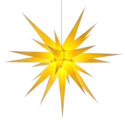 Herrnhuter stjerne - 80cm - Gul - Papir - Uden Ophng