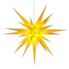 Herrnhuter stjerne - 80cm - Gul - Papir - Uden Ophng