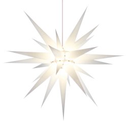 Herrnhuter stjerne - 80cm - Hvid - Papir - Uden Ophng