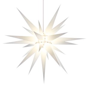 Herrnhuter stjerne - 80cm - Hvid - Papir - Uden Ophng