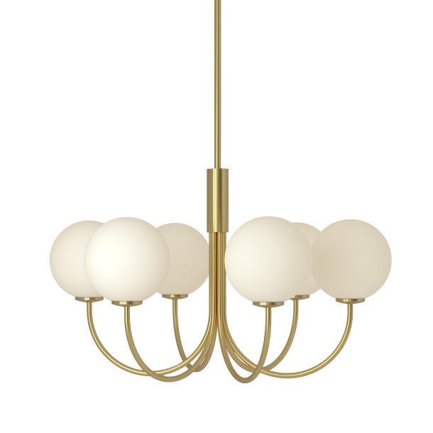 Ballon G9 Lysekrone - 6 arme - Messing - Herstal