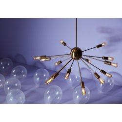 Mir Lysekrone - Satin Messing - Herstal