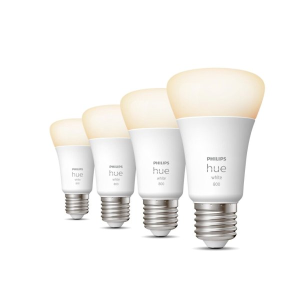 Philips Hue White - E27 - 800lm - 4-pak