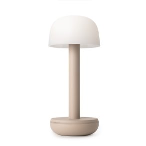 Two - Bordlampe - Beige - Hvid - humble