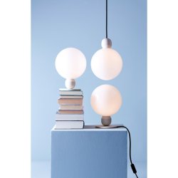 Atom Bordlampe - Hvid/Sort - Herstal