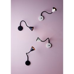 Relief Vglampe - Hvid/Matsort - Herstal