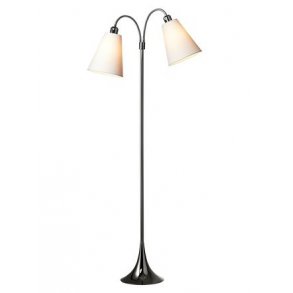 Fodgnger Gulvlampe - Sort Forkromet - Hvid - Nielsen Light