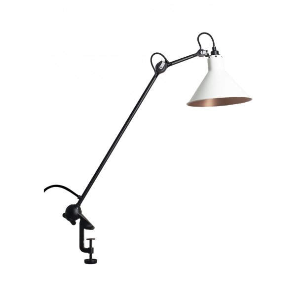 Lampe Gras - Bordlampe - 201-C - Klemlampe - Hvid/Kobber - DCW ditions Paris