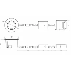 Indbygningsspot Diospot 50 - 7W - 930 - Sort